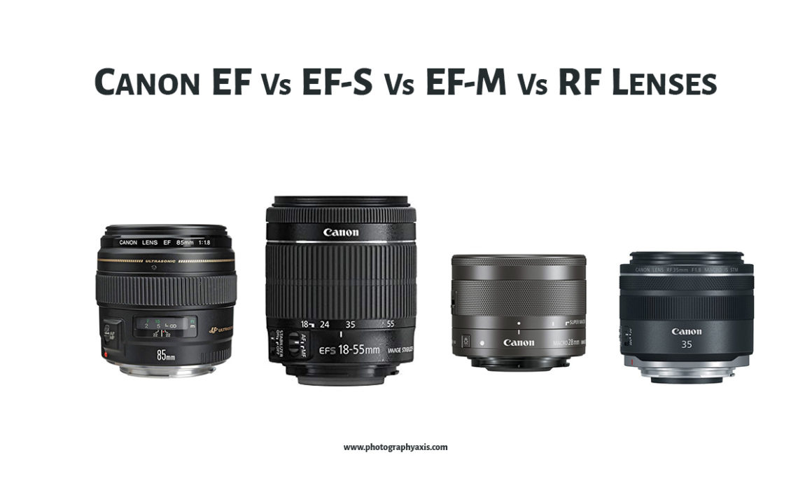 Cokes blouse toespraak Canon EF vs EF-S vs EF-M vs RF Lenses Explained - PhotographyAxis